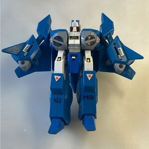 Vintage 1985 Robotech Blue Alpha Fighter Jet Gakken Action Figure